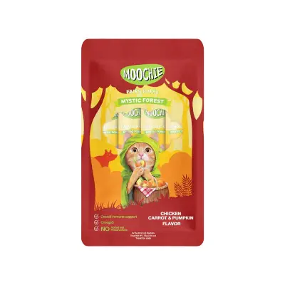 Picture of Moochie Treat for Cats and Kittens Chicken, Carrot & Pumpkin Flavor 15G Pouch (5PCS)