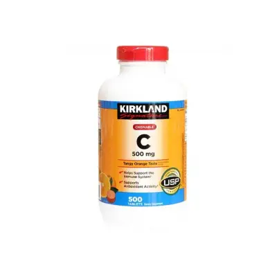 Picture of Kirkland Vitamin C (500 mg)Tangy Orange Chewable-500 Tablets