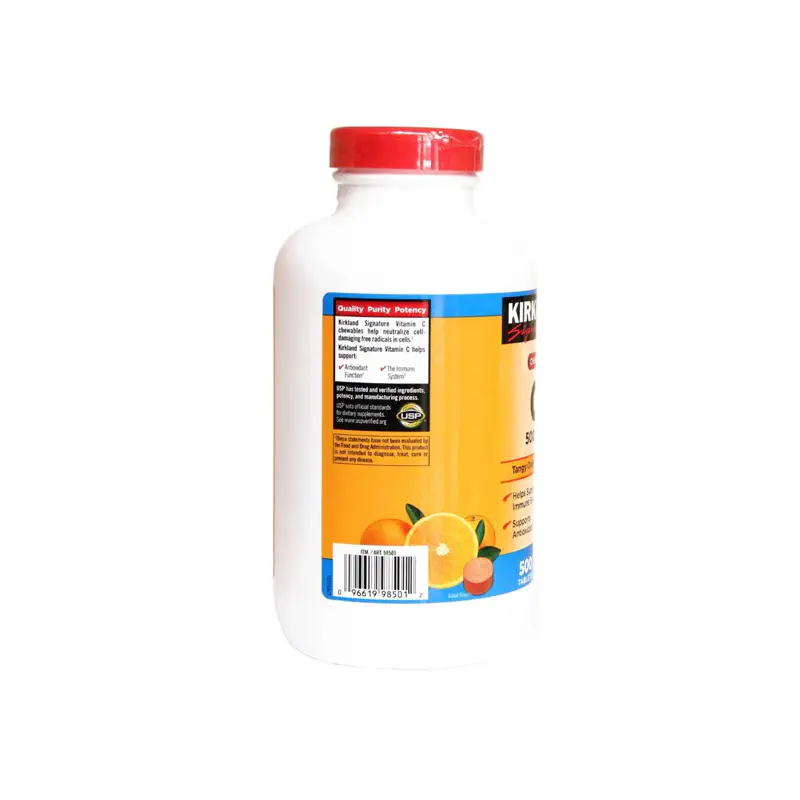 Picture of Kirkland Vitamin C (500 mg)Tangy Orange Chewable-500 Tablets