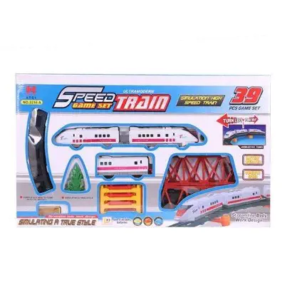 Picture of 39 Pcs Battery Operated Big Size Simulation Bullet Train/ Big Simulation Bullet Train/ Train By Gift Corner Shopping - Multicolor