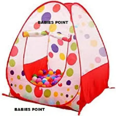 Picture of Exclusive Foldable Play Toy Tent For Kids Baby Children & With 50 Piece Ball. Multi Color - Multicolor