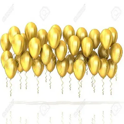 Picture of Monty Balloon 20Pcs- Golden & Black Color - Gold