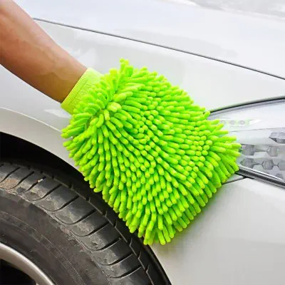 Picture of Microfiber Warp Cleaning Cloth Chenille Glove - Sky Blue