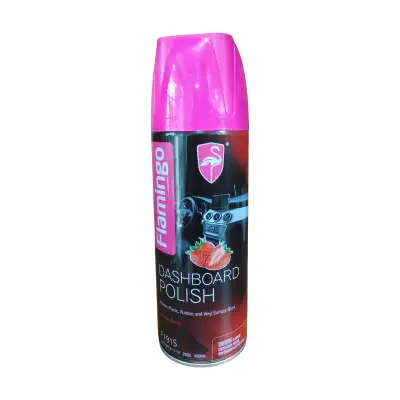 Picture of Flamingo dashboard polish Strawberry flavor-450ml for bike,car,steel furniture, bed use for instant shine.
