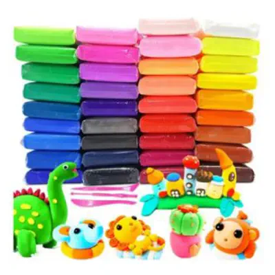 Picture of Super Soft Light Clay Modeling Air Dry Clay For DIY Handmade Toys 12 shade -Multicolor