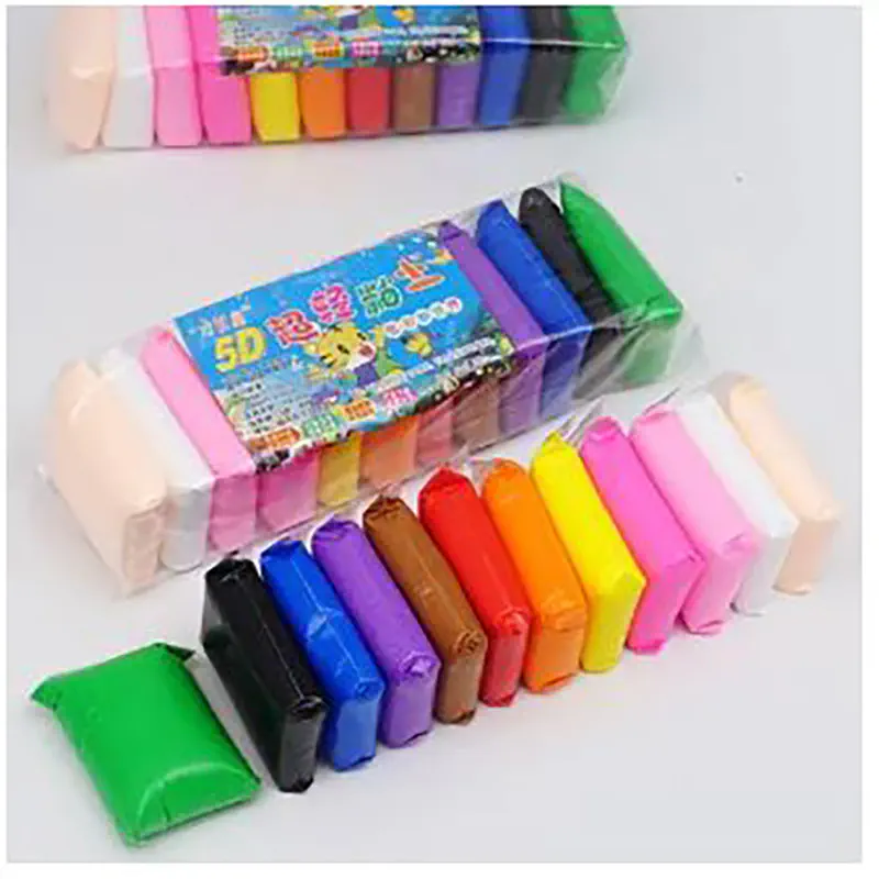 Picture of Super Soft Light Clay Modeling Air Dry Clay For DIY Handmade Toys 12 shade -Multicolor