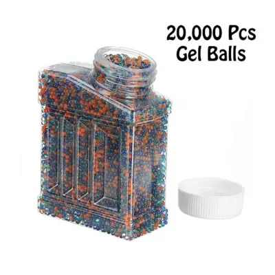 Picture of Gel Blaster Refill Water Beads (7–8mm) – Premium Non-Toxic Gellets Jar (30K, Single Jar) - Multicolor