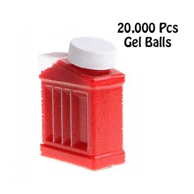 Picture of 7.8mm Emerald Red color Gel Blaster Ammo - 20,000 Pcs Water Beads (1 Jar) - Red