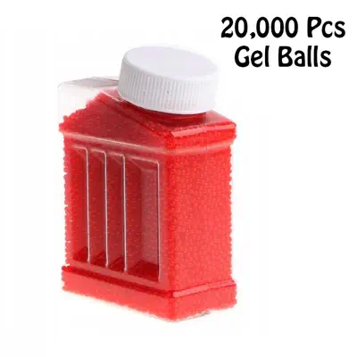 Picture of Water Gel Beads for Blaster (7–8mm) – Non-Toxic Premium Gellets Refill Jar (20K, 1 Jar Pack) - Red