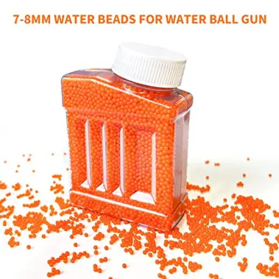 Picture of Gel Blaster Ammo Water Beads (7–8mm) – High Quality Non-Toxic Gellets Jar (20K Pack) - Orange