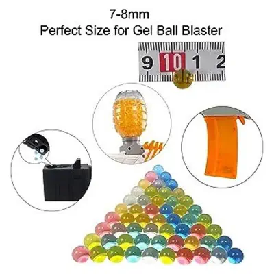 Picture of Gel Splatter Ball Blaster Ammo (7-8 mm,3Pack,6000 Pieces Per Pack) - Multicolor