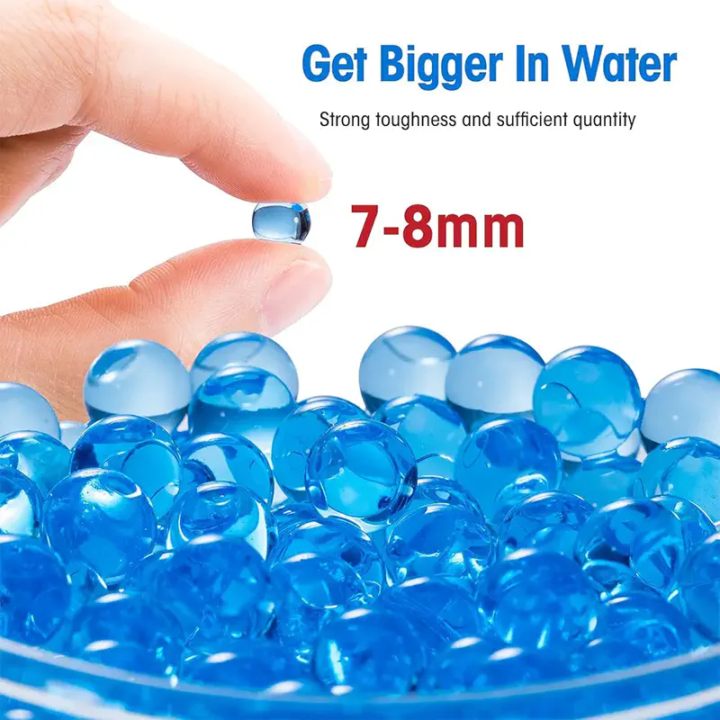 Picture of Gel Ball Blaster Ammo 5 Pack–10,000 Per Pack Works for Gel Blaster and Splatter Ball Gun, Gel Gun Ammo, Water Ball Beads - Blue