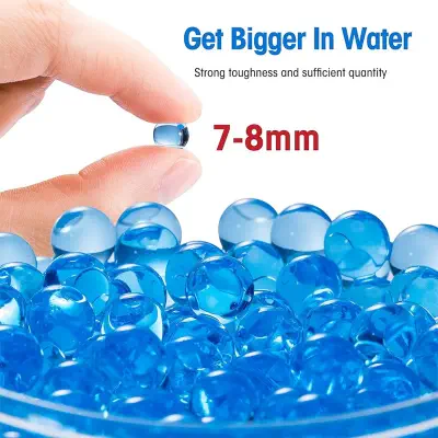 Picture of Gel Ball Blaster Ammo 5 Pack–10,000 Per Pack Works for Gel Blaster and Splatter Ball Gun, Gel Gun Ammo, Water Ball Beads - Blue