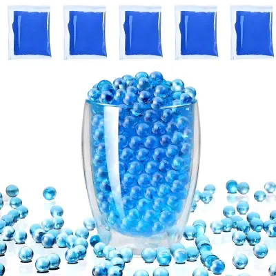 Picture of Gel Gun Blaster Ammo, 5=10000Pcs 7mm Gel Ball Water Bullet Beads for Gel Ball Blaster Water Blaster, Non-Toxic - Blue