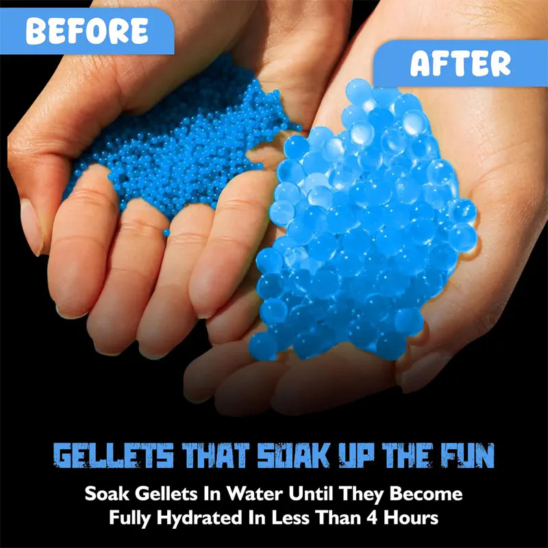 Picture of Gel  Ammo – 1 Paket 2000 Pcs Blue Soft-Gel Beads - Blue