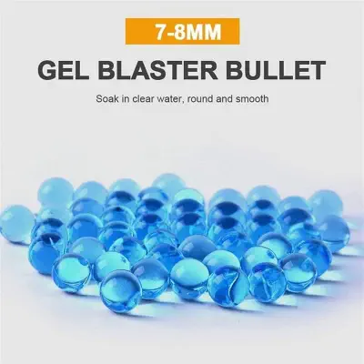 Picture of 1 Paket 2000 Pcs Blue Gel Blaster Balls – Soft Water Beads Ammo - Blue