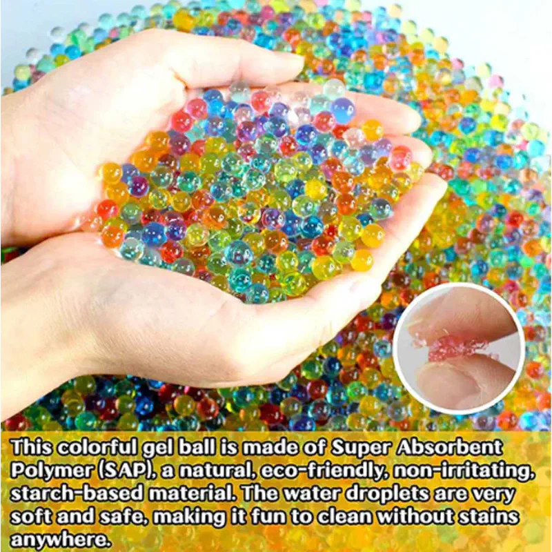 Picture of Gel Blaster Gel Balls (7–8mm) – Super Absorbent Non-Toxic Gellets Refill Jar (30K Pack) - Multicolor