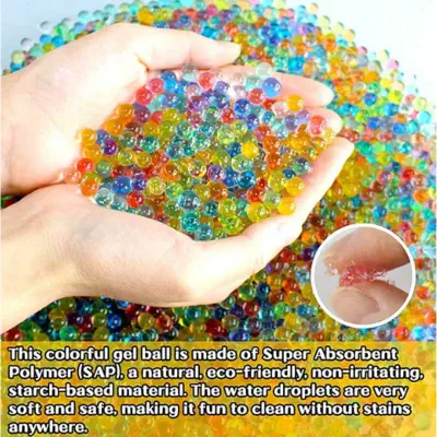 Picture of Gel Blaster Gel Balls (7–8mm) – Super Absorbent Non-Toxic Gellets Refill Jar (30K Pack) - Multicolor
