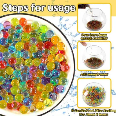 Picture of Gel Blaster Gel Balls (7–8mm) – Super Absorbent Non-Toxic Gellets Refill Jar (30K Pack) - Multicolor