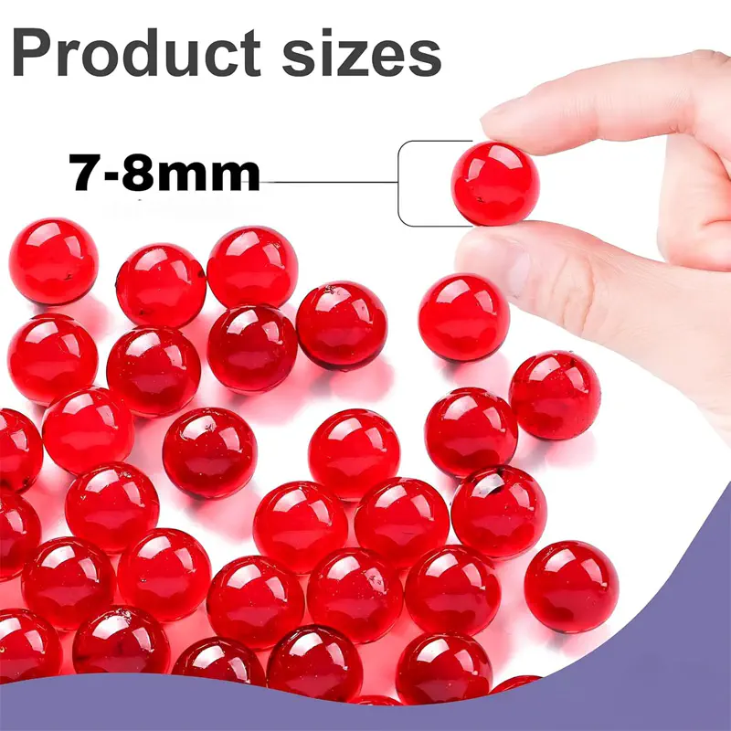 Picture of Water Gel Beads for Blaster (7–8mm) – Non-Toxic Premium Gellets Refill Jar (20K, 1 Jar Pack) - Red