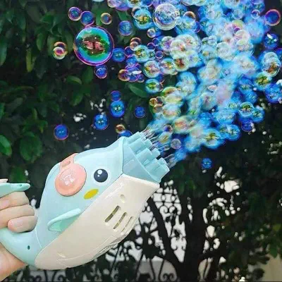 Picture of Electric Dolphin Bubble Machine - 10-Hole Automatic Bubble Maker for Kids - Summer Soap Water Bubble Shooter - Fun Kid Toy Gift - Multicolor