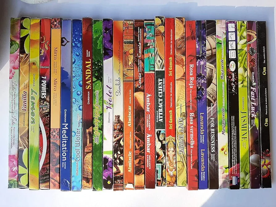 Picture of Darshan Incense Square Collection - 25 Assorted Fragrances Agarbatti-Multicolor