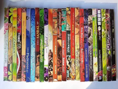 Picture of Darshan Incense Square Collection - 25 Assorted Fragrances Agarbatti-Multicolor