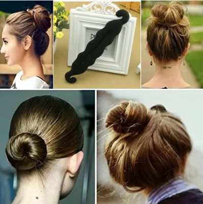 Picture of Women Magic Foam Sponge Hairdisk Hair Clip Accessories Styling Tools 2pic - Black