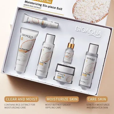 Picture of 6 in 1 Bioaqua Rice Pulp Glow Moisturizing Skin Set