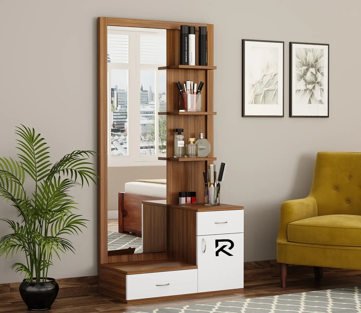 Picture of Nifty Niche - Superb Quality - RK MDF Dressing Table with Storage Cabinet and Drawers - Furniture & Decor - Express Yourelf