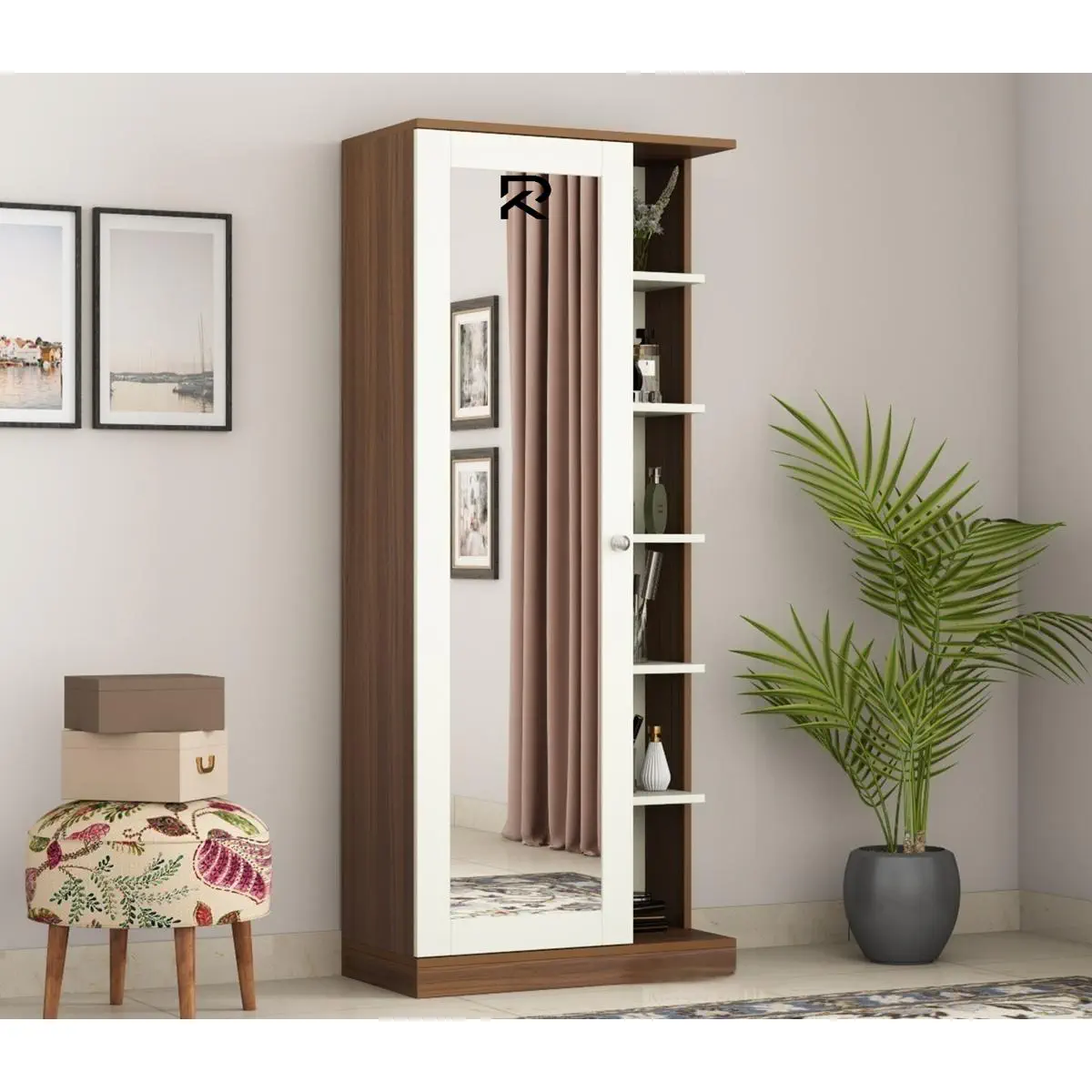 Picture of RK স্টোরেজ সহ  নতুন ডিজাইনের ড্রেসিং টেবিল - dressing table-Shan Teak- White