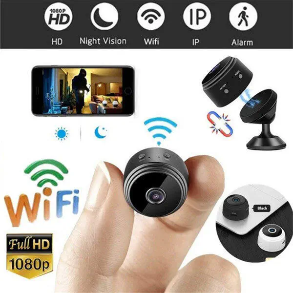 Picture of New Model A9 Mini Camera Full1080P HD Small ip Camera IR Night Vision video surveillance Camera Motion Detection Outdoor Wifi Camera - Black