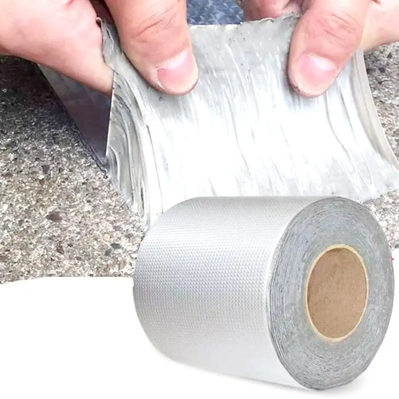 Picture of Super Strong Waterproof Tape Aluminum Foil Butyl Rubber Stop Leaks Seal Repair Tape Self Adhesive for Roof Hose Repair Flex Tape-Multicolor