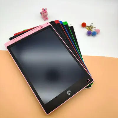 Picture of New 12" Multicolor Lcd Writting Tab for kids, Office Writing Board, Digital Drawing Pad, Erasable E-writer, Digital Drawing-Multicolor