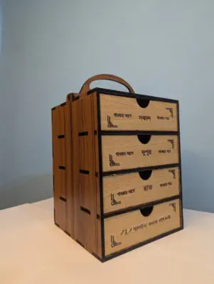 Picture of Medicine Storage Box 4 layer Keep your medicines organized and secure with this handy 4 layer medicine storage box
