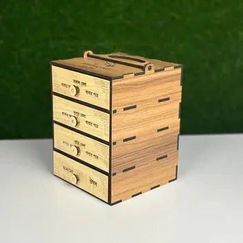 Picture of Handicrafts Top Chamber  4 layer Medicine Organiser Box, Beautiful Design, For Home & Office-Multicolor