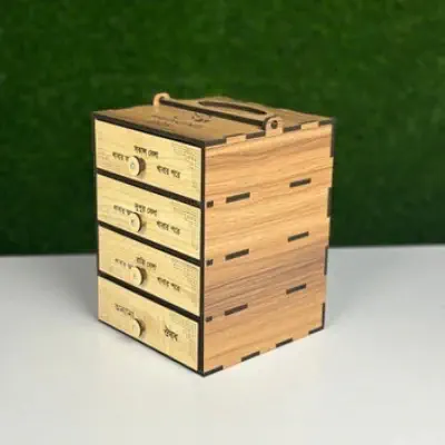 Picture of Handicrafts Top Chamber  4 layer Medicine Organiser Box, Beautiful Design, For Home & Office-Multicolor