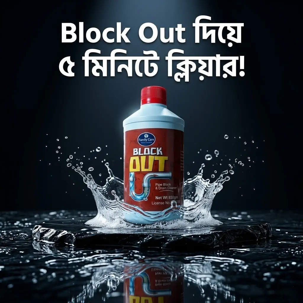 Picture of Liquid Drain Cleaner ,Block Out for Kitchen Sink & Bathroom Pipe Block Remover | Powerful Drain Unclogging Solution | Bad Smell & Grease Cleaner