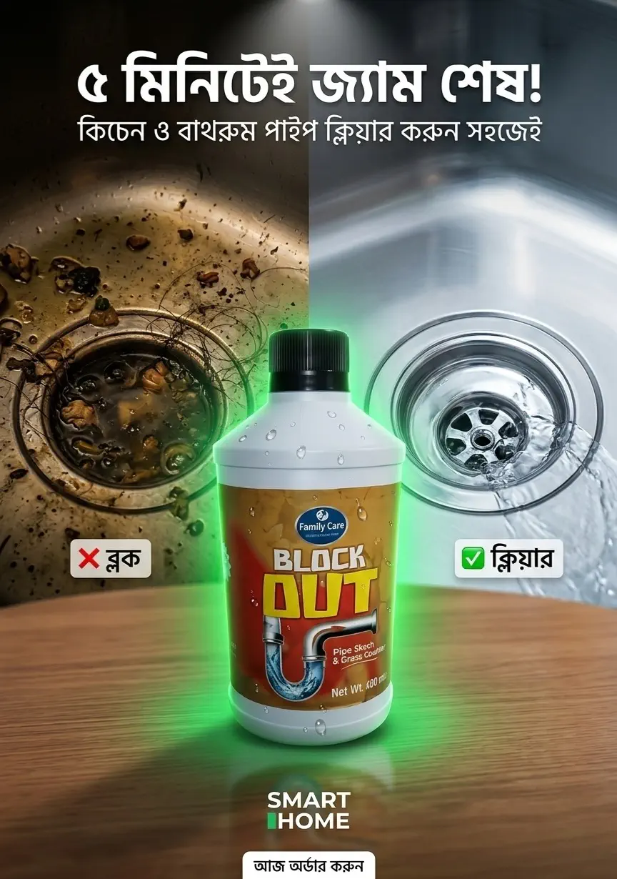 Picture of Liquid Drain Cleaner ,Block Out for Kitchen Sink & Bathroom Pipe Block Remover | Powerful Drain Unclogging Solution | Bad Smell & Grease Cleaner