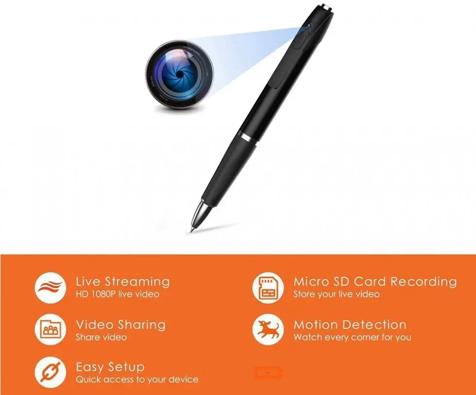 Picture of Pen Ip Camera Hidden Black 