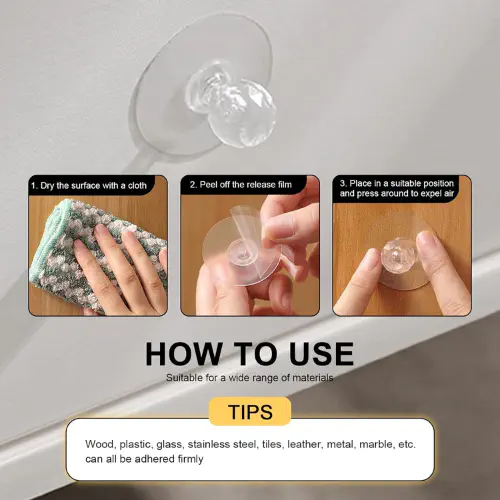 Picture of Self Adhesive Hook Knobs Cupboard Drawer Pull Handle Knobs Brand Acrylic No Drilling Mirror Cabinet Handles for Furniture Drawer Diamond Shape Hook-Ergonomic Accessories-Nr mart