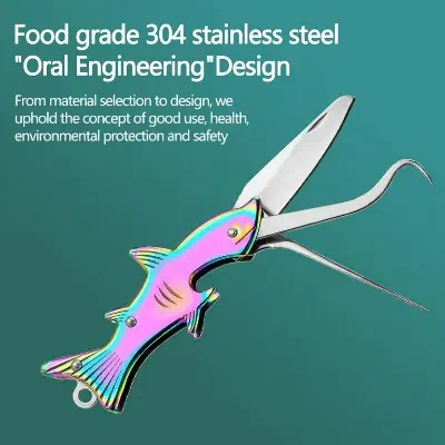 Picture of Toothpick Knife Picks Teeth With Ultra-fine Anti-plug Tooth Hook Crochet Can Open The Bottle And Buckle The Tooth Multi-function- Dental Flosses & Sticks - NR Mart-2024 - Multicolor