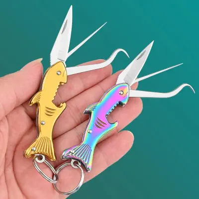Picture of Toothpick Knife Picks Teeth With Ultra-fine Anti-plug Tooth Hook Crochet Can Open The Bottle And Buckle The Tooth Multi-function- Dental Flosses & Sticks - NR Mart-2024 - Multicolor