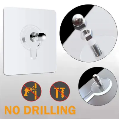 Picture of Hook Non-Marking Screw Punch-Free Wall Stickers Home Seamless Nail With Nut And Nut Cap - NR Mart-2024