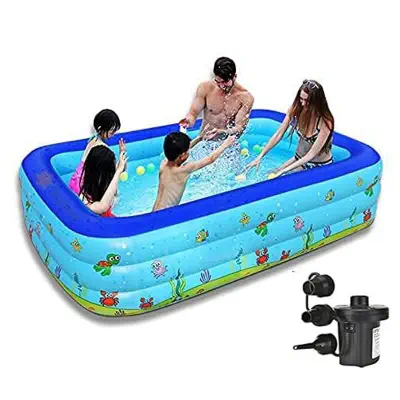 Picture of Swimming Pool 150 Cm For Kids + Free Pumper -Blue