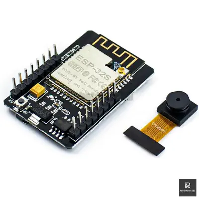 Picture of ESP32-CAM WiFi + Bluetooth Camera Module | OV2640 2MP | ESP32 Development Board for IoT, Face Recognition & Surveillance Projects (Black)