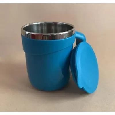 Picture of Tea/Coffee Mug with Lid 100 ml | Stainless Steel Tea/Coffee Mug | Sustainable Mug to Carry Hot & Cold Beverage | Travel Mug for Tea and Coffee (Multicolor)