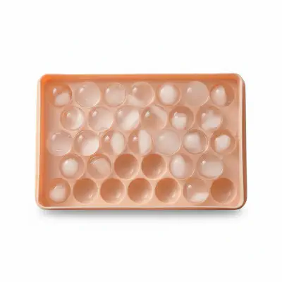 Picture of Ice Cube Tray Round Grid Mini Circle Making Sphere Ball Mold With lid for for Cooling Cocktails, Whiskey, Tea and Coffee (Multicolor)