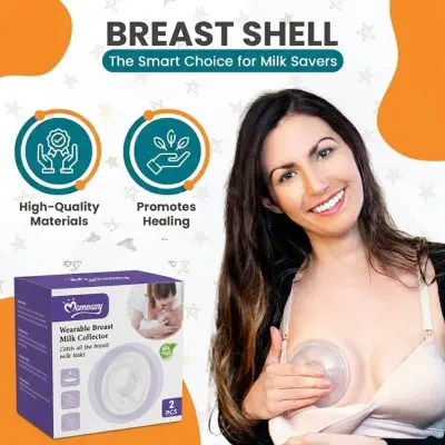 Picture of Breast Milk Collection Shell, Breast Shell Nursing Cup Milk Saver, BPA-Free Soft Milk Collection Shell for Breastfeeding (White)