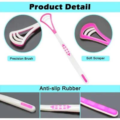 Picture of Tongue Scraper Cleaner , Tongue Scrapers with Travel Handy Case for Adults, Kids, Healthy Oral Care, Easy (Multicolor)